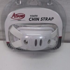 NEW Adams Football Helmet Youth Hard cup Chin Strap all White Schutt R2